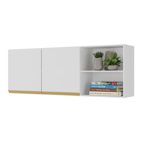 Armário de Cozinha Aéreo 150 cm 2 Portas Veneza Multimóveis MP3741 Branco