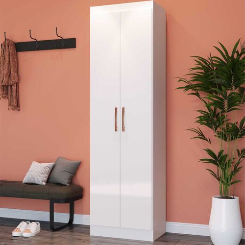 Armário 2 Portas Lavanderia Multiuso Multimóveis CR8002 Branco