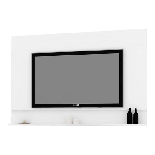 Painel TV 55" com 1 Prateleira Multimóveis CR45192 Branco