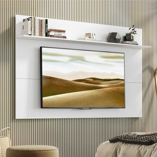 Painel com Suporte para TV até 65" e Prateleira Amsterdã Plus Multimóveis Branco