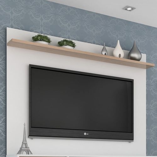 Painel TV 40" Multimóveis CR45109 Branco/Siena