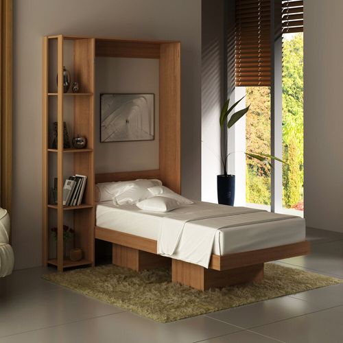 Cama Articulada Solteiro para Colchão 88 x 188 cm Multimóveis CR35033 Amendoa