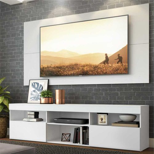 Rack com Painel e Suporte p/ TV até 65" Flórida Multimóveis Branco