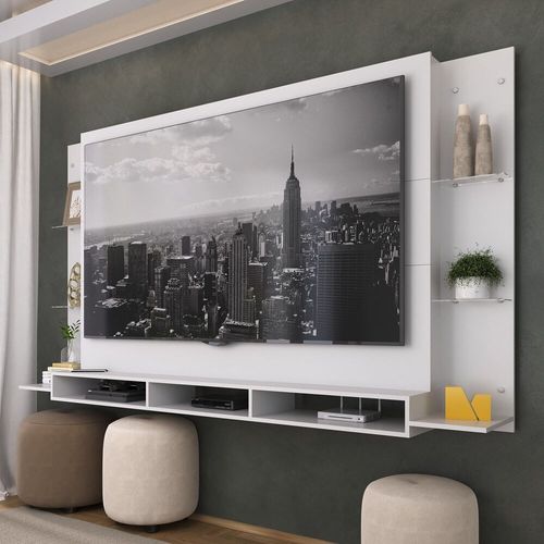 Painel com Suporte TV 75" Web Multimóveis MP1049 Branco