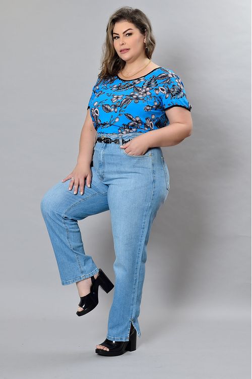 Calça Mom Fit Jeans Plus Size Gloria