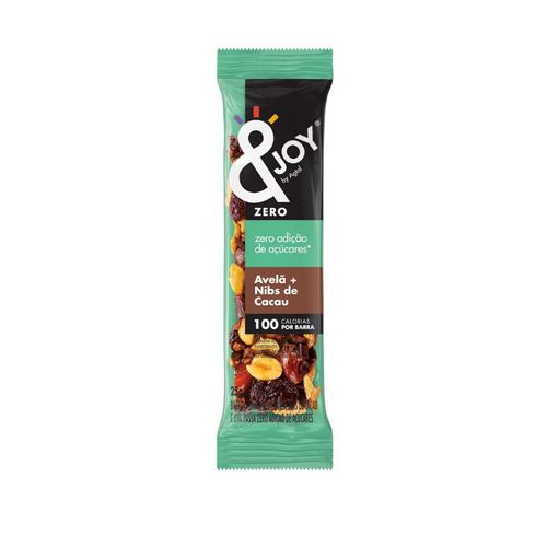 Barra de Nuts Zero Açucar Avelã Nibs de Cacau &Joy 25g