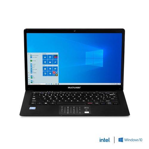 Notebook Multilaser Legacy Book, com Windows 10 Home, Intel Pentium Quad Core, 4GB 64GB, 14,1 Pol. HD + Tecla Netflix Preto - PC310OUT [Reembalado]