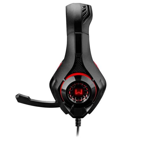 Headset Gamer Warrior Rama P3+USB Stereo Adaptador P2 LED Vermelho - PH219OUT [Reembalado]