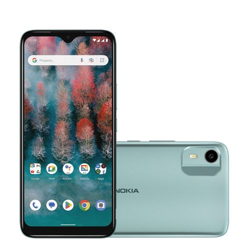 Smartphone Nokia C12 4G 64 GB + Até 4 GB RAM* Tela 6,3" HD+ Câmera com IA Android Desbloqueio Facial Cinza - NK121OUT [Reembalado]