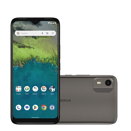 Smartphone Nokia C12 4G 64 GB + Até 4 GB RAM* Tela 6,3" HD+ Câmera com IA Android Desbloqueio Facial - Cinza - NK120OUT [Reembalado]