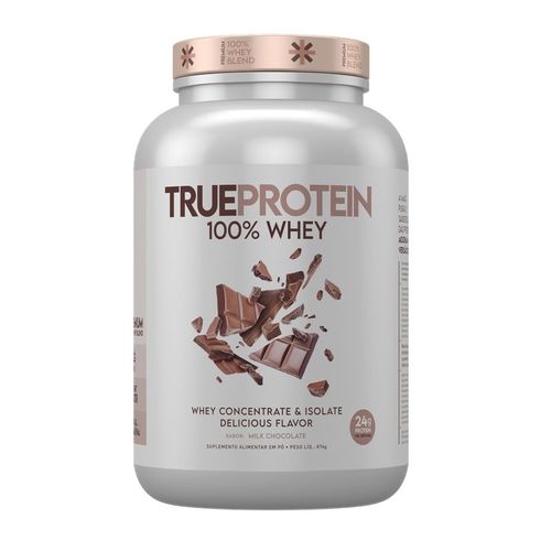 Protein 100% Whey Concentrado e Isolado  Milk Chocolate  True Source 874g