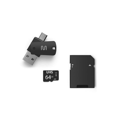 Kit 4 em 1 Cartão de Memória com Adaptador USB Dual Drive e Adaptador SD 64GB Multi - MC152OUT [Reembalado]