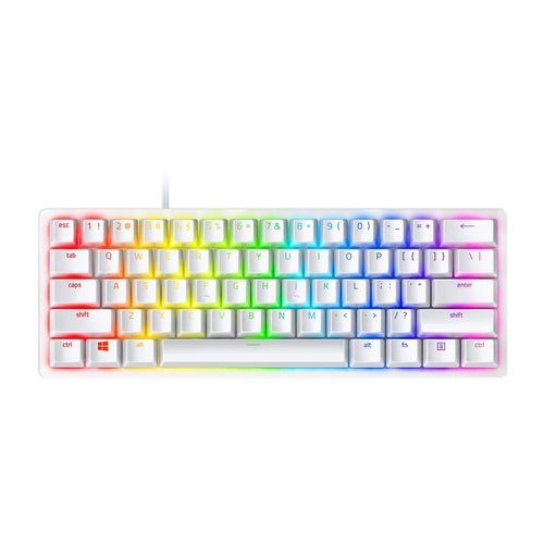 Teclado Razer Huntsman Mini 60% Chroma Switch Purple Mercury Layout US Branco - RZ0303390300R3M