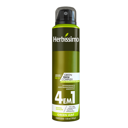 Desodorante Aerosol Antitranspirante Herbissimo Green Leaf 150Ml