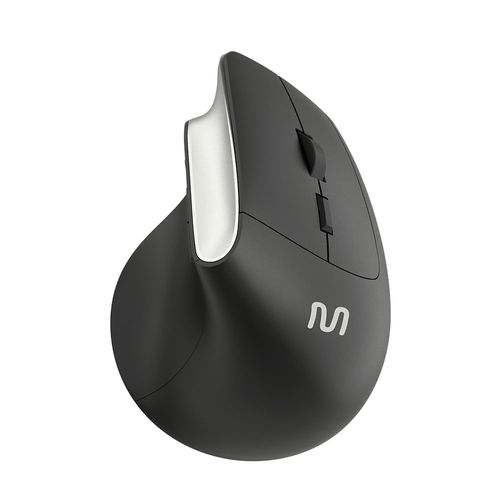 Mouse Sem Fio Ergonomico Vertical Clique Silencioso 1600dpi Preto Multi - MO384OUT [Reembalado]