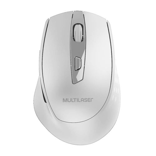 Mouse Sem Fio Pro Conexão Usb 1600dpi Ajustável 6 Botões c/ Pilha Inclusa Design Ergonômico Branco - MO317OUT [Reembalado]