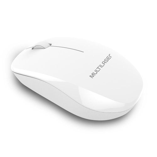 Mouse Sem Fio Slide Conexão USB1200dpi 3 Botões c/ Pilha Inclusa Branco - MO310OUT [Reembalado]