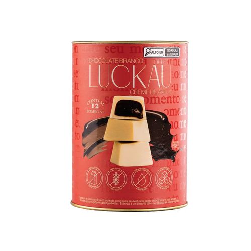 Bombom Choco Branco Creme de Avelã Luckau 198g