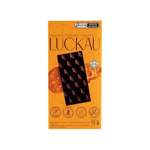 Bombom Choco 70% Cacau Caramelo Salgado Luckau 75g