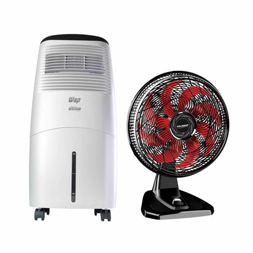 Wap Climatizador de Ar Air Protect e Polishop Ventilador de Mesa e Parede 8 Pas