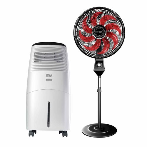 Wap Climatizador de Ar Air Protect e Polishop Ventilador de Coluna 8 Pas