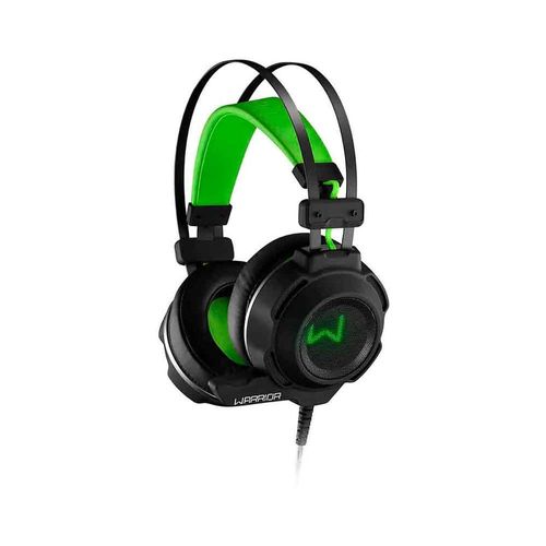 Headset Gamer Warrior Swan USB+P2 Stereo Preto/Verde - PH225OUT [Reembalado]