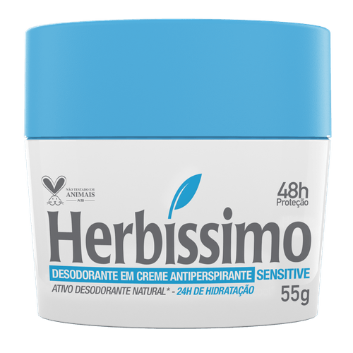 Desodorante Creme Antitranspirante Sensitive Herbissimo 55G