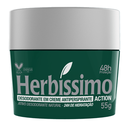 Desodorante Creme Antitranspirante Action Herbissimo 55G