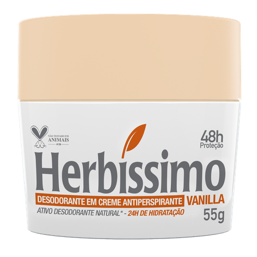 Desodorante Creme Antitranspirante Vanilla Herbissimo 55G