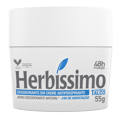 Desodorante Creme Antitranspirante Talco Herbissimo 55G