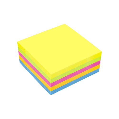 Bloco Adesivo Cubo 75x75mm 5 Cores Neon 350 Folhas Keep - EI016OUT [Reembalado]