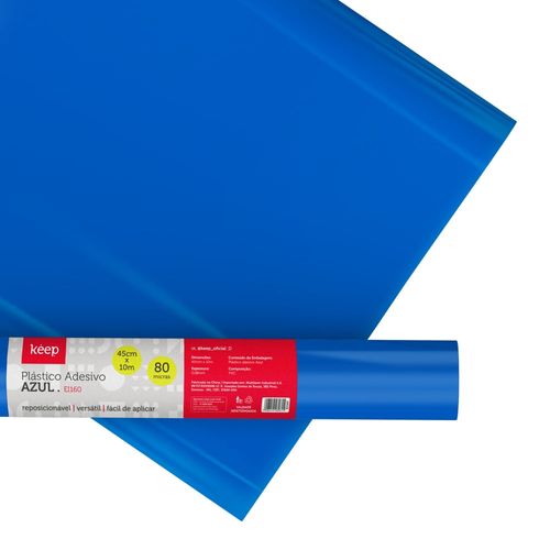 Plástico Adesivo Azul 0.08mm PVC 45cm x 10m Keep - EI160OUT [Reembalado]