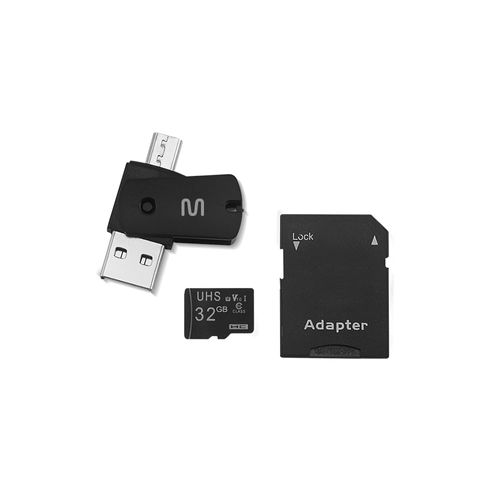 Kit 4 em 1 Cartão de Memória, Adaptador USB Dual Drive e Adaptador SD 32GB Multi - MC151OUT [Reembalado]