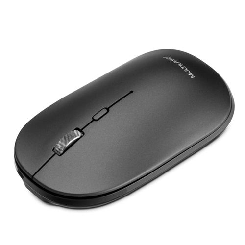 Mouse Sem Fio Slim Clique Silencioso Conexão Bluetooth e USB 1600dpi Ajustável 4 Botões Com Pilha Inclusa Preto - MO331OUT [Reembalado]