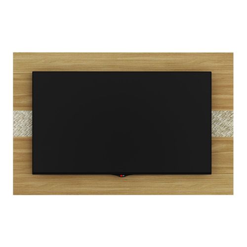 Painel para TV até 42 Polegadas 136cm com Detalhe Central Multimóveis CR45271 Amêndoa/Palha