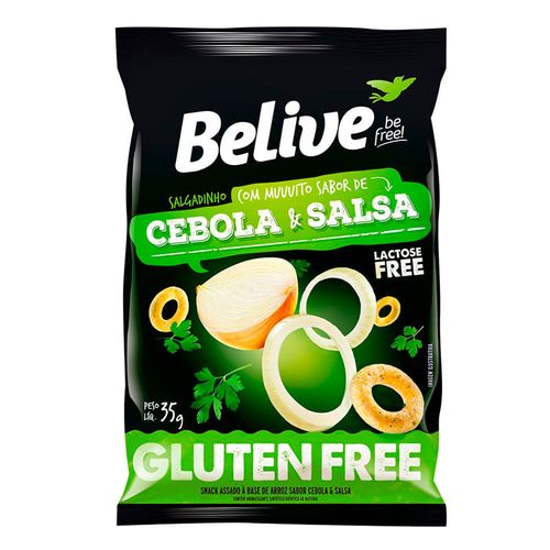 Salgadinho sem Glúten Cebola e Salsa Belive 35g