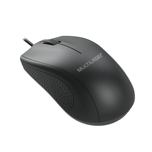 Mouse Com Fio Large Conexão USB 1200 dpi Cabo de 120cm 3 Botões Tamanho Grande Preto - MO308OUT [Reembalado]