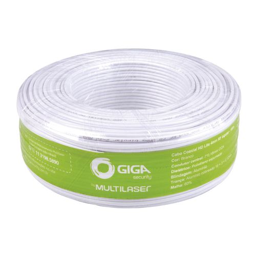 Cabo Coaxial CCA Bipolar 100 metros Giga - GS0234OUT [Reembalado]