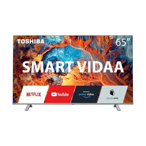 Smart Tela DLED 65" 4K Toshiba 65C350KB VIDAA 3 HDMI 2 USB Wi-Fi - TB006OUT [Reembalado]