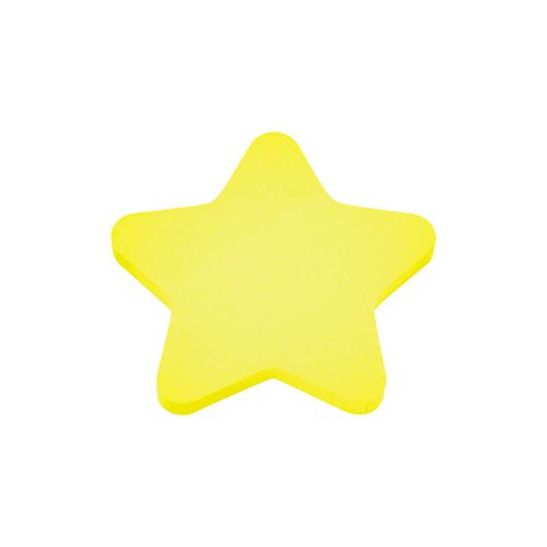 Bloco Adesivo Estrela 70x70mm Amarelo Neon 50 Folhas Keep - EI026OUT [Reembalado]