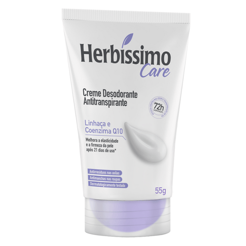 Creme Desodorante Antitranspirante Linhaca e Coenzima Q10 Bisnaga 55g