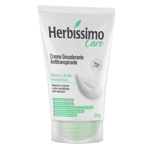 Creme Desodorante Antitranspirante Monoi e Acido Hialuronico Bisnaga 55g