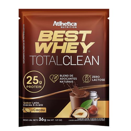 Best Whey Total Clean Leite Cacau E Avelã Atlhetica 36g