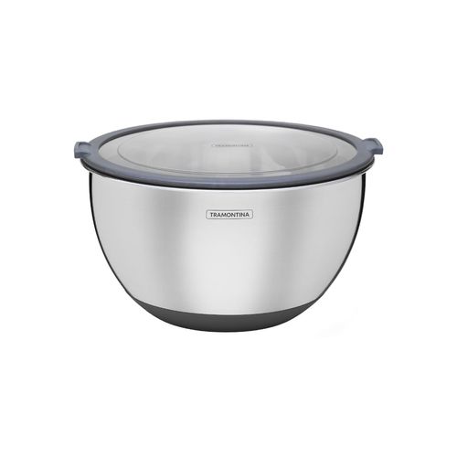 Bowl Tramontina Cucina em Aço Inox com Tampa Plástica 22 cm 3 Litros