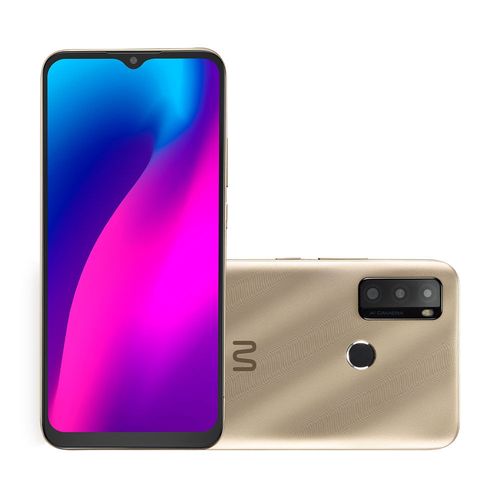 Smartphone Multi G Max 2 4G 32GB 6.5 pol. Dual Chip 2GB RAM 8MP + 5MP Android 11 Dourado + Cartão 32GB + Fone Com Fio - P9183D