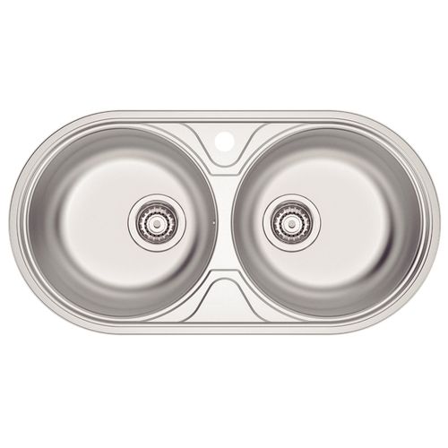 Cuba Tramontina Luna Duo 2C 36 BS Aço Inox Acetinado 84x44 cm