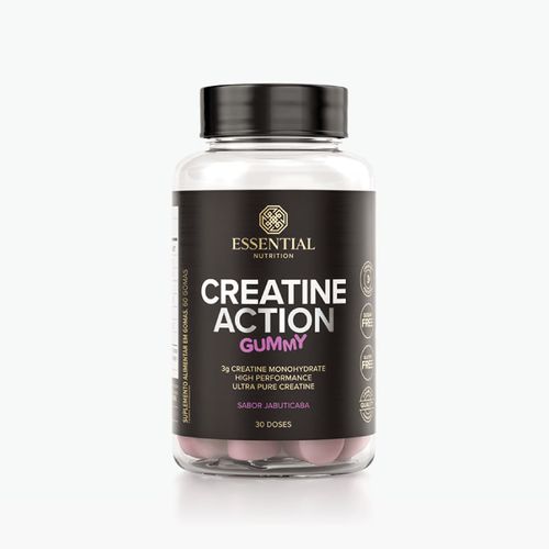 Creatine Action Gummy Jabuticaba Essential Nutrition 60 Gomas
